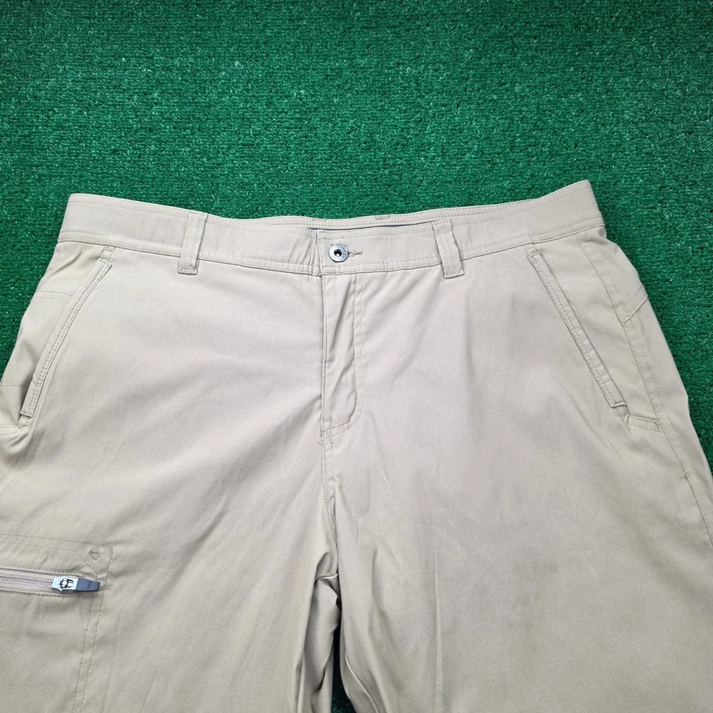 Eddie Bauer Rainier Fleece Lined Outdoor Pants Mens 38x32‎ Beige Hiking Cargo
